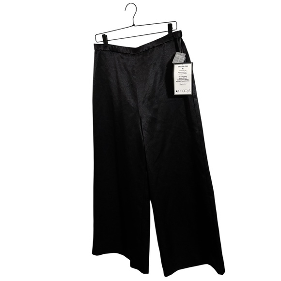 Alex Evenings Black Shiny Wide Leg Pants Women’s Large Petite NWT - Picture 1 of 10